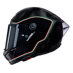 Casco Nolan X-804 Rs Ultra Carbon Asso Di Picche (341) Negro Visor Iridium Silver