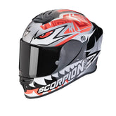 Casco Scorpion Exo-R1 Evo Carbon Air Z Gris Rojo