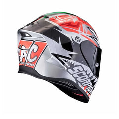 Casco Scorpion Exo-R1 Evo Carbon Air Z Gris Rojo