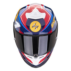 Casco Scorpion Exo-R1 Evo ll Air Coup Azul Rojo Amarillo