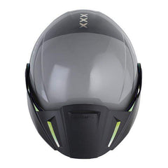 Casco Shaft 212 Reverb Gris Holografico Silver Visor Revo Rojo