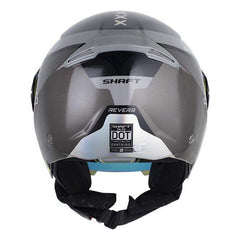 Casco Shaft 212 Reverb Gris Holografico Silver Visor Revo Rojo