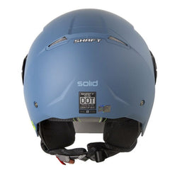 Casco Shaft 212 Solid Azul Gris Visor Iridium Azul