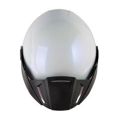 Casco Shaft 212 Solid Camaleon Blanco Visor Iridium Azul