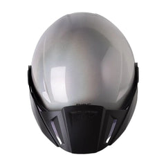 Casco Shaft 212 Solid Camaleon Gris Visor Iridium Azul