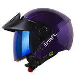 Casco Shaft 212 Solid Camaleon Morado Visor Iridium Azul