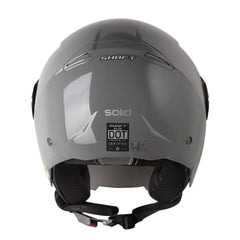 Casco Shaft 212 Solid Gris Silver Visor Iridium Azul