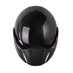 Casco Shaft 212 Solid Negro Gris Visor Iridium Azul