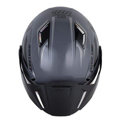 Casco Shaft 212 Spring Head Gris Holografico Silver Visor Iridium Azul
