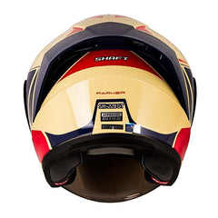Casco Shaft 226 Gt Parker Beige Rojo Visor Iridium Azul