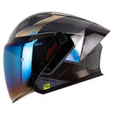 Casco Shaft 226 Gt Parker Gris Oscuro Gris Visor Iridium Azul