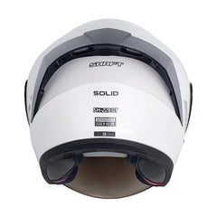Casco Shaft 226 Gt Solid Blanco Gris Oscuro Visor Iridium Azul