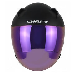 Casco Shaft 226 Gt Solid Negro Fucsia Visor Revo Morado