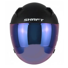 Casco Shaft 226 Gt Solid Negro Gris Oscuro Visor Iridium Azul