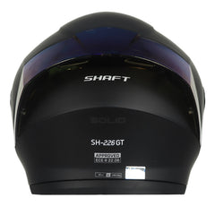 Casco Shaft 226 Gt Solid Negro Gris Oscuro Visor Iridium Azul