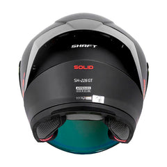 Casco Shaft 226 Gt Solid Negro Rojo Visor Revo Rojo