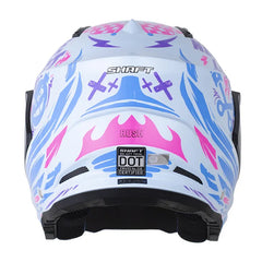Casco Shaft 227 Trial Rush Azul Claro Visor Iridium Azul