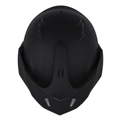 Casco Shaft 227 Trial Solid Negro Amarillo Visor Iridium Azul