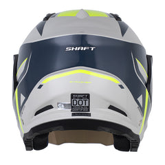 Casco Shaft 227 Trial Straiker Gris Claro Amarillo Visor Iridium Azul