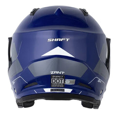 Casco Shaft 227 Trial Zant Azul Oscuro Blanco Visor Iridium Azul