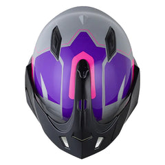 Casco Shaft 227 Trial Zant Gris Fucsia Visor Revo Morado