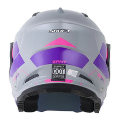 Casco Shaft 227 Trial Zant Gris Fucsia Visor Revo Morado
