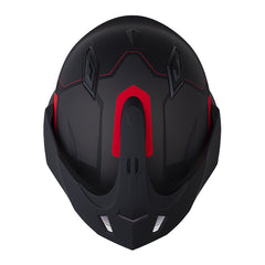 Casco Shaft 227 Trial Zant Negro Rojo Visor Iridium Azul