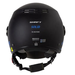 Casco Shaft 236 Roma Solid Negro Azul Visor Iridium Azul