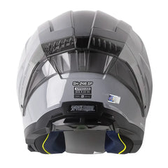 Casco Shaft 246 Sp Solid Gris Silver Visor Iridium Azul