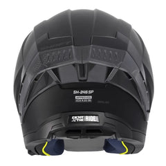 Casco Shaft 246 Sp Solid Negro Gris Oscuro Visor Iridium Azul