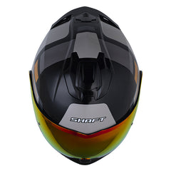 Casco Shaft 3540 Dv Lexx Negro Gris Visor Revo Rojo