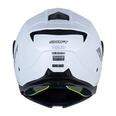 Casco Shaft 3540 Dv Solid Blanco Gris Oscuro Visor Iridium Azul