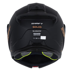 Casco Shaft 3540 Dv Solid Negro Dorado Visor Iridium Dorado