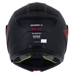 Casco Shaft 3540 Dv Solid Negro Rojo Visor Revo Rojo
