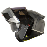 Casco Shaft 3820 Sp May Gris Oscuro Visor Iridium Azul