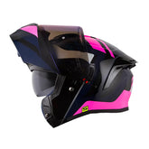 Casco Shaft 3820 Sp Mentox Negro Fucsia Visor Iridium Azul