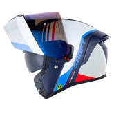 Casco Shaft 3820 Sp Prix Azul Rojo Visor Iridium Azul