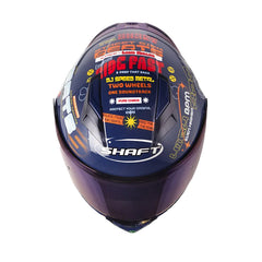 Casco Shaft 3820 Sp Ride_Fast Fest Azul Oscuro Visor Iridium Azul