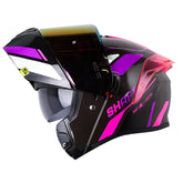 Casco Shaft 3820 Sp Seven Gris Oscuro Morado Visor Iridium Morado
