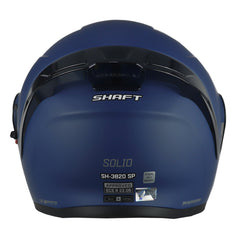 Casco Shaft 3820 Sp Solid Azul Oscuro Gris Visor Iridium Azul