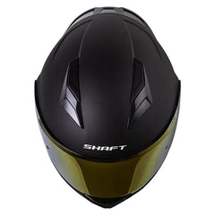 Casco Shaft 3820 Sp Solid Negro Rojo Visor Revo Rojo