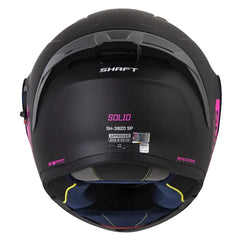 Casco Shaft 3820 Sp Solid Negro Fucsia Visor Iridium Morado