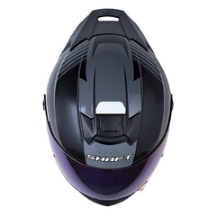 Casco Shaft 502sp Fied Negro Blanco Visor Iridium Azul