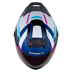 Casco Shaft 502sp Nook Azul Oscuro Fucsia Visor Revo Morado