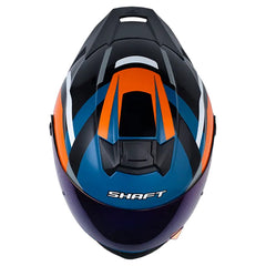Casco Shaft 502sp Nook Azul Oscuro Naranja Visor Iridium Azul