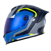 Casco Shaft 502sp Nook Gris Azul Visor Iridium Azul