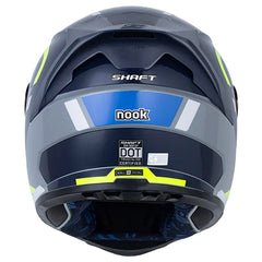 Casco Shaft 502sp Nook Gris Azul Visor Iridium Azul