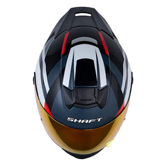 Casco Shaft 502sp Nook Gris Oscuro Rojo Visor Revo Rojo