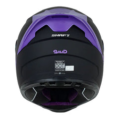 Casco Shaft 502sp Solid Negro Morado Visor Revo Morado