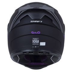 Casco Shaft 502sp Solid Negro Morado Visor Revo Morado